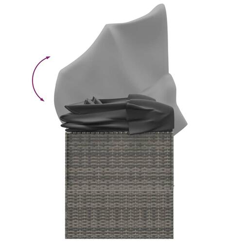 Udendørs loungesofa med tag og hynder polyrattan Grøn