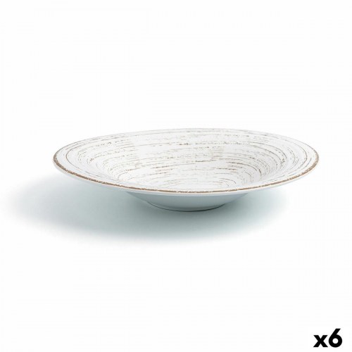 Ariane Tornado White dyb tallerken, keramik, to-farvet Ø 29 cm - 6 stk.