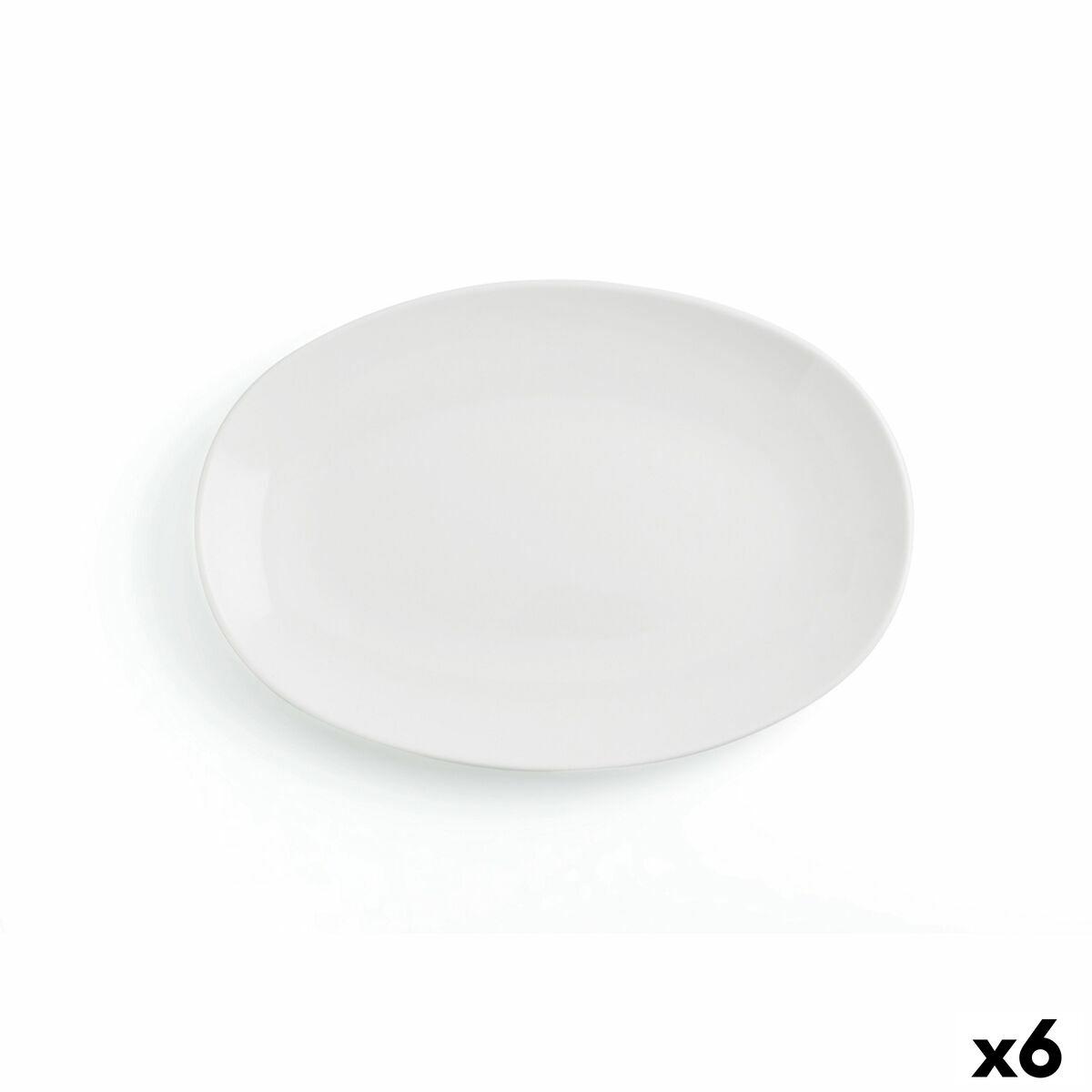 Ariane Vital Coupe ovalt serveringsfad i keramik, hvid Ø 32 cm - 6 stk.