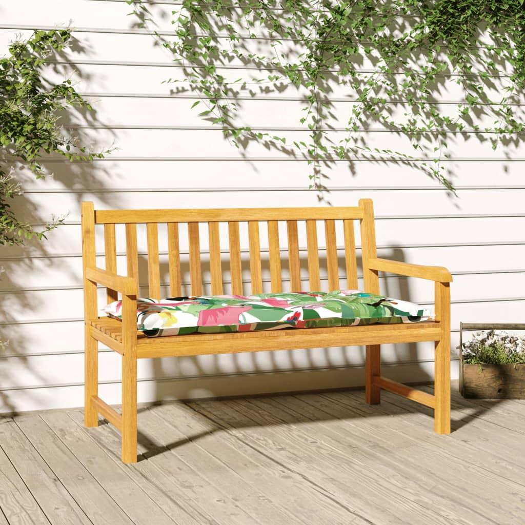 Hynde til havebænk 100x50x7 cm oxfordstof flerfarvet billede