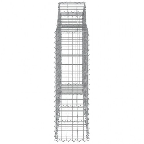 Buede gabionkurve - 7 stk. 200×30×100/120 cm i galvaniseret jern