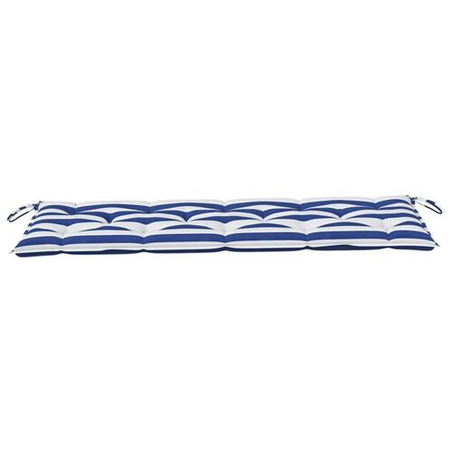 Hynde til havebænk 150x50x7 cm striber oxfordstof blå og hvid