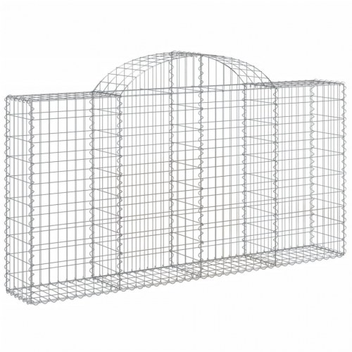 Buede gabionkurve - 4 stk. 200×30×100/120 cm i galvaniseret jern