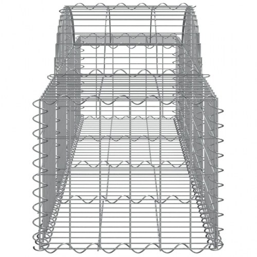 Buede gabionkurve - 12 stk. 200×50×40/60 cm i galvaniseret jern