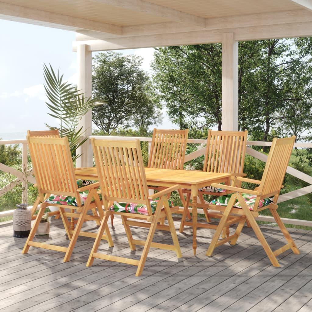 Stolehynder 6 stk. 50x50x7 cm oxfordstof flerfarvet billede