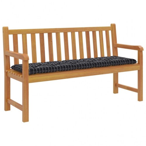 Hynde til havebænk 180×50×7 cm - oxfordstof, ternet sort