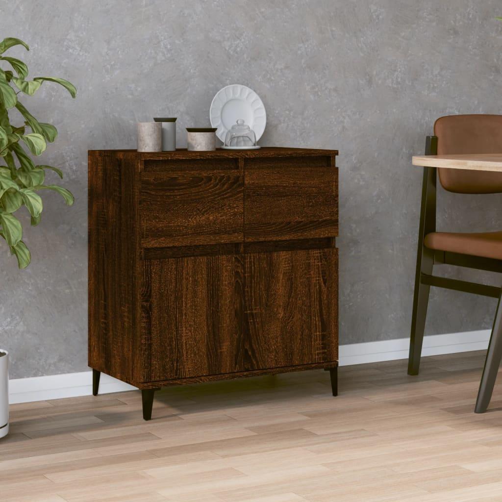 Skænk 60x35x70 cm konstrueret træ brun egetræsfarve