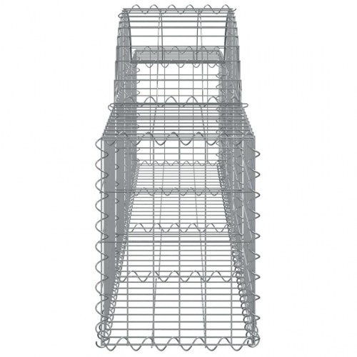 Buede gabionkurve - 9 stk. 200×30×40/60 cm i galvaniseret jern