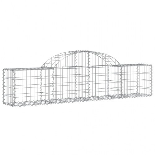 Buede gabionkurve - 11 stk. 200×30×40/60 cm i galvaniseret jern