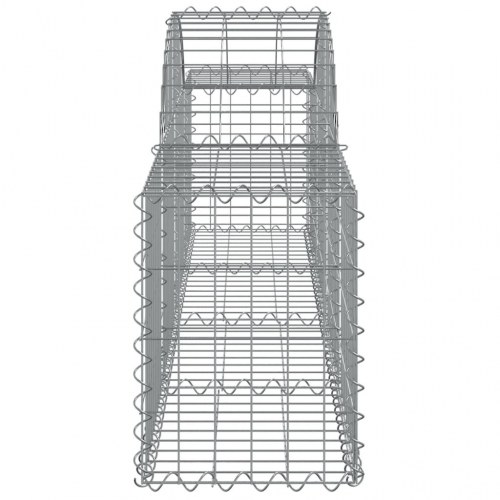 Buede gabionkurve - 11 stk. 200×30×40/60 cm i galvaniseret jern