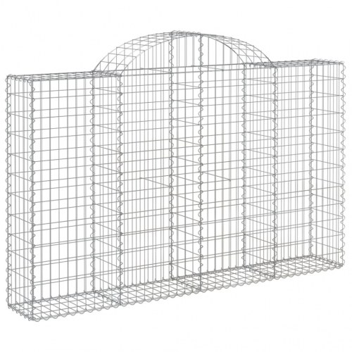 Buede gabionkurve - 12 stk. 200×30×120/140 cm i galvaniseret jern