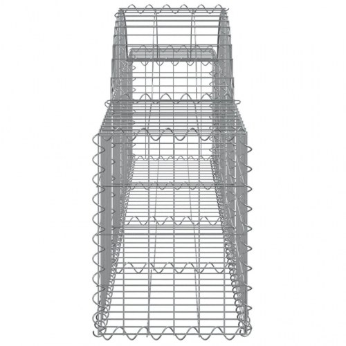 Buede gabionkurve - 6 stk. 200×30×40/60 cm i galvaniseret jern