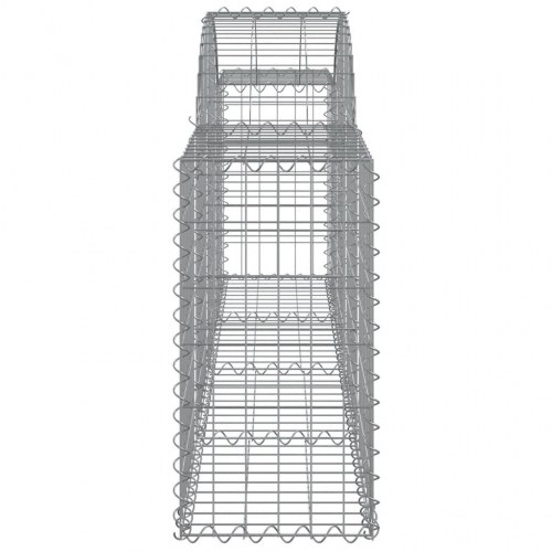 Buede gabionkurve - 12 stk. 200×30×60/80 cm i galvaniseret jern