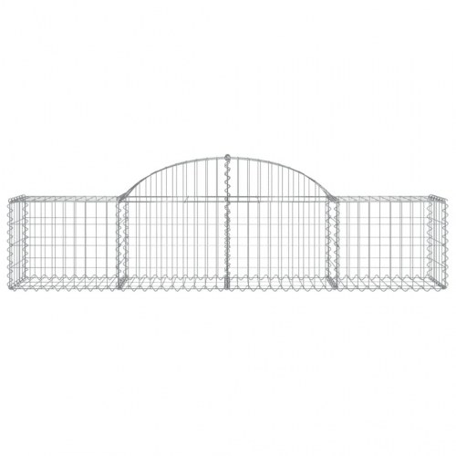 Buede gabionkurve - 11 stk. 200×50×40/60 cm i galvaniseret jern