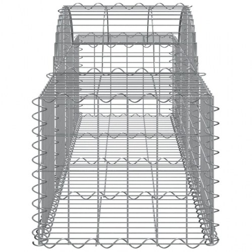 Buede gabionkurve 14 stk. 200x50x40/60 cm galvaniseret jern