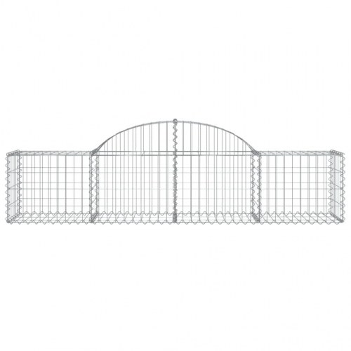 Buede gabionkurve - 4 stk. 200×50×40/60 cm i galvaniseret jern