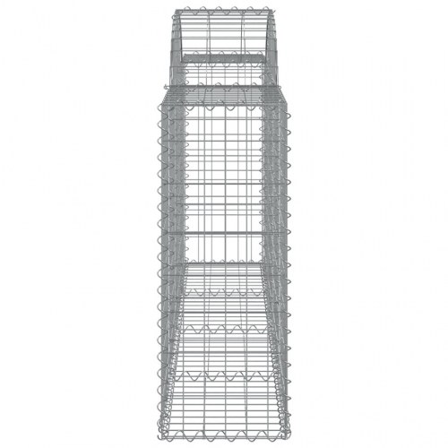 Buede gabionkurve - 5 stk. 200×30×80/100 cm i galvaniseret jern