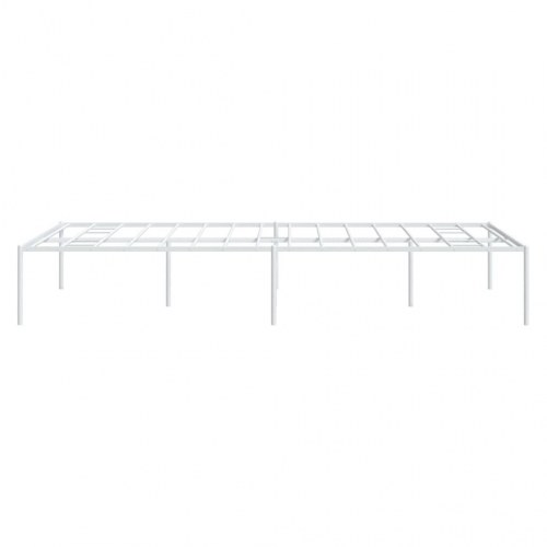 Sengeramme i metal - 120 × 190 cm, hvid