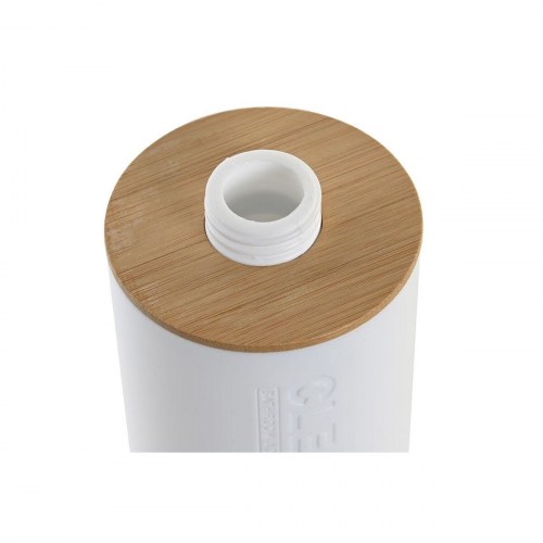 Sæbedispenser - 7 × 9 × 15,5 cm, hvid/natur, polypropylen & bambus