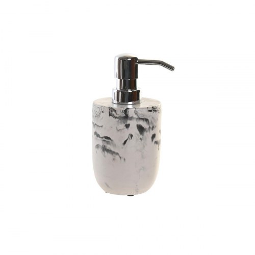 Sæbedispenser - hvid/sort marmorlook, cement og aluminium