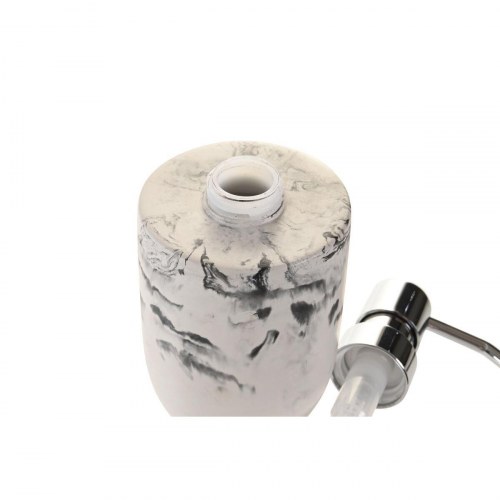 Sæbedispenser - hvid/sort marmorlook, cement og aluminium