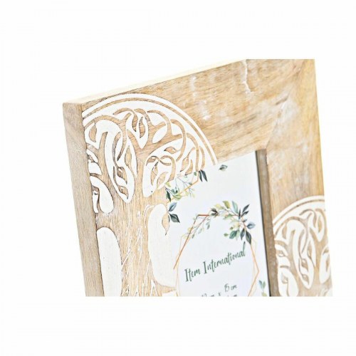 Fotoramme i træ, hvid/brun - 20 × 2 × 25,5 cm