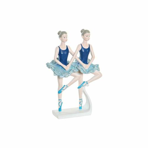 Dekorativ figur Blå Romantisk Ballet ballerina 14 x 7,5 x 21,5 cm
