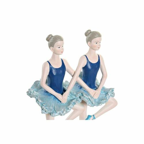 Dekorativ figur Blå Romantisk Ballet ballerina 14 x 7,5 x 21,5 cm