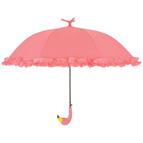 paraply med flæser Flamingo 98 cm lyserød TP203