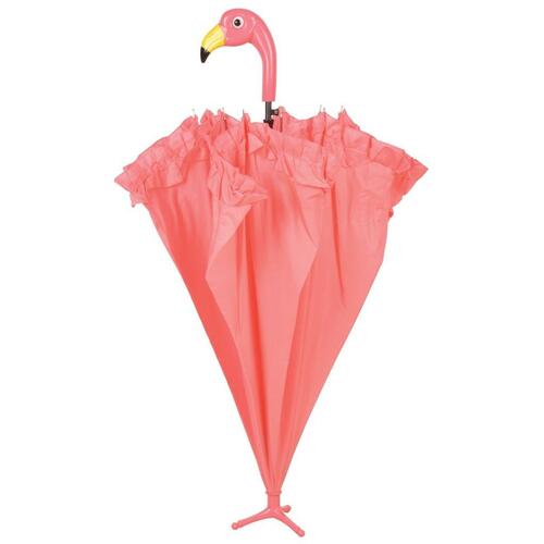 paraply med flæser Flamingo 98 cm lyserød TP203
