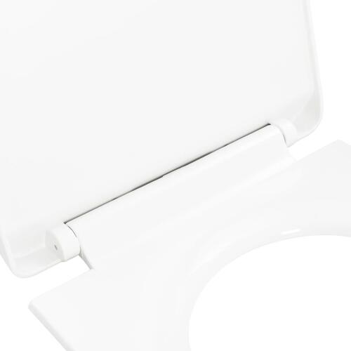 Toiletsæde med soft-close og quick release-design hvid