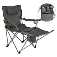 luksus-campingstol med fodstøtte antracitgrå