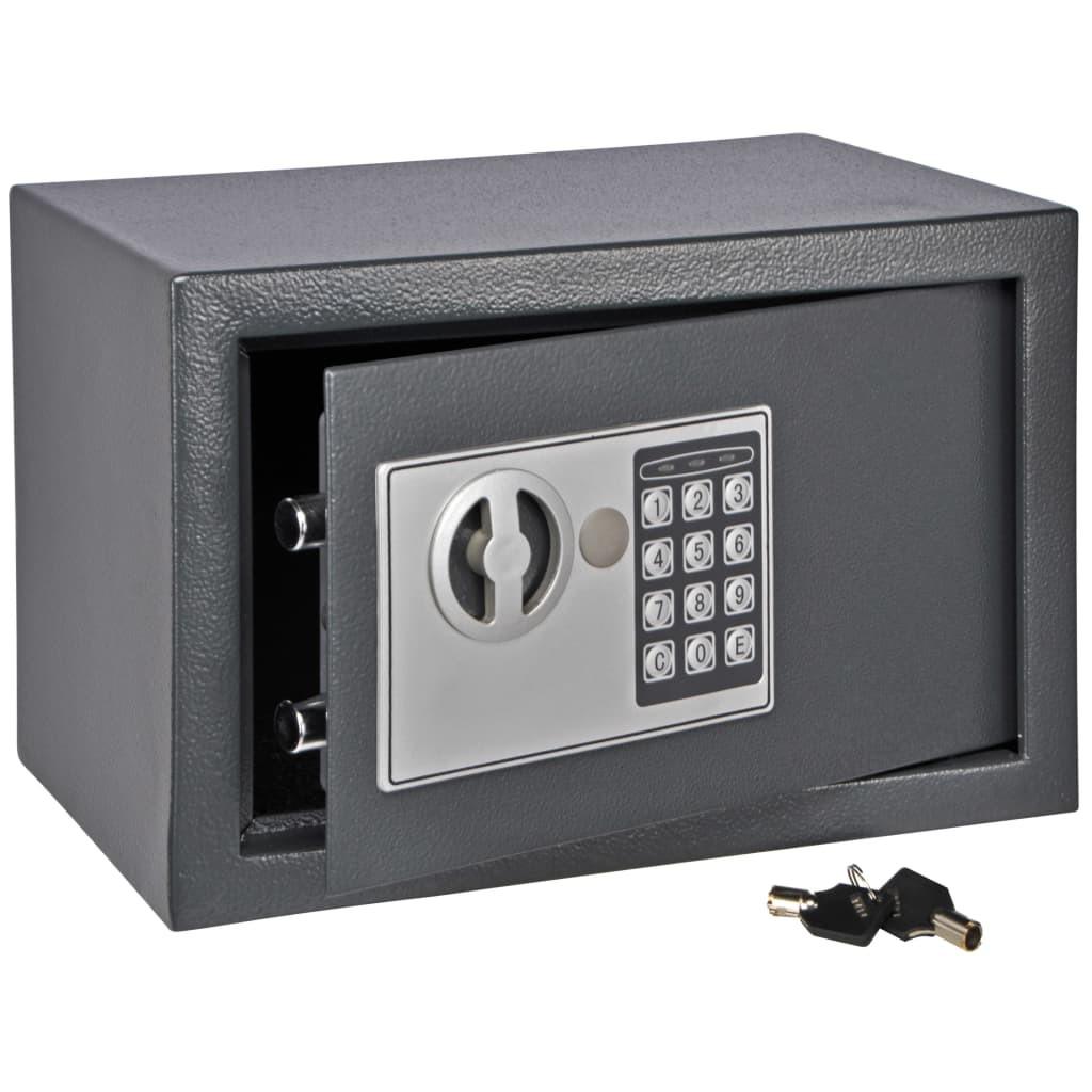 sikkerhedsskab med elektrisk lås 31 x 20 x 20 cm mørkegrå