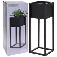 H&S Collection plantekrukke på stativ metal 60 cm sort