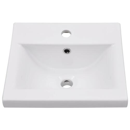 Indbygget håndvask 42x39x18 cm keramisk hvid