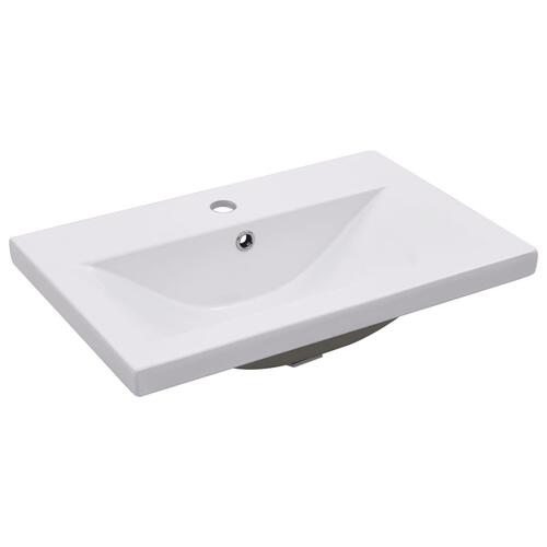 Indbygget håndvask 61x39,5x18,5 cm keramisk hvid
