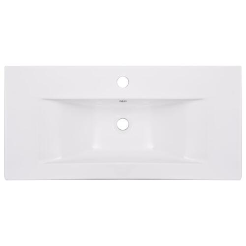 Indbygget håndvask 81x39,5x18,5 cm keramisk hvid