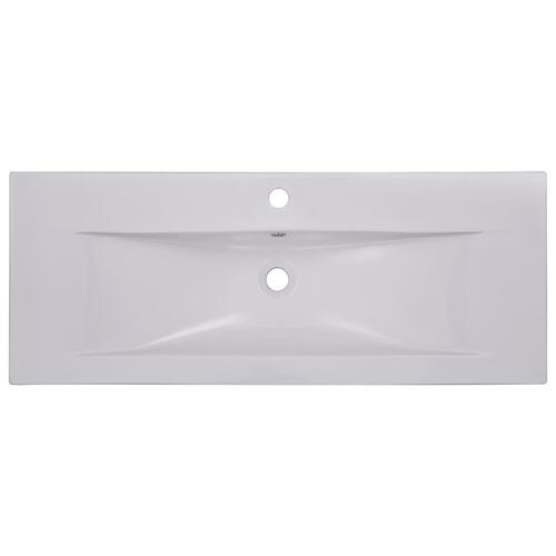 Indbygget håndvask 101x39,5x18,5 cm keramisk hvid