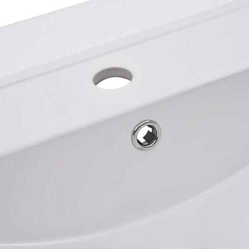 Indbygget håndvask 90,5 x 46,3 x 17,5 cm keramisk hvid