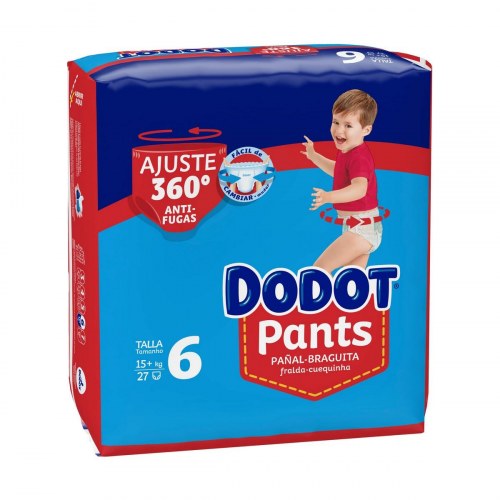 Bleer i bukseform Dodot Pants str. 6 (15+ kg) - 27 stk.