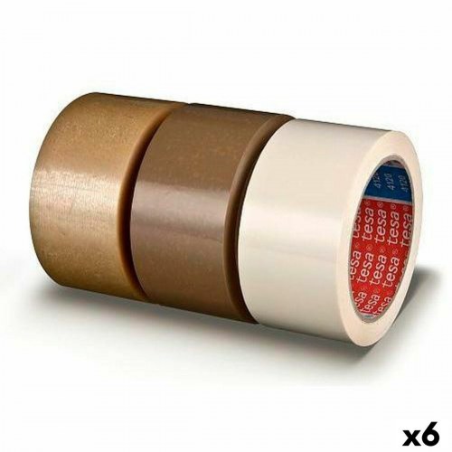TESA Standard emballagetape - gennemsigtig PVC, 50 mm x 66 m, 6 ruller