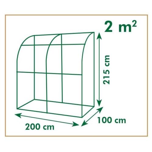 tunneldrivhus 200x100x215 cm