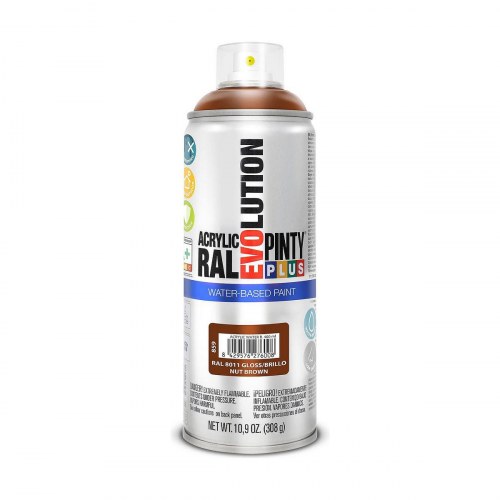 Spraymaling vandbaseret Pintyplus Evolution RAL 8011 Nut Brown 400 ml