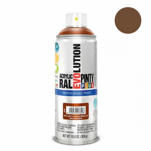 Spraymaling vandbaseret Pintyplus Evolution RAL 8011 Nut Brown 400 ml