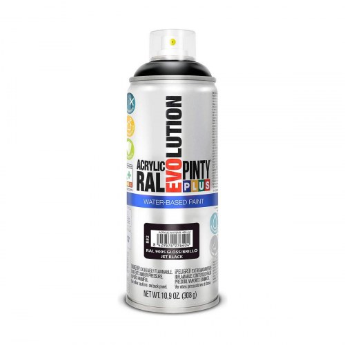 Pintyplus Evolution RAL 9005 spraymaling - vandbaseret Jet Black 400 ml