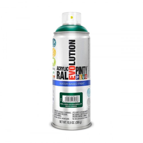 Spraymaling vandbaseret Pintyplus Evolution RAL 6005 Moss Green 400 ml
