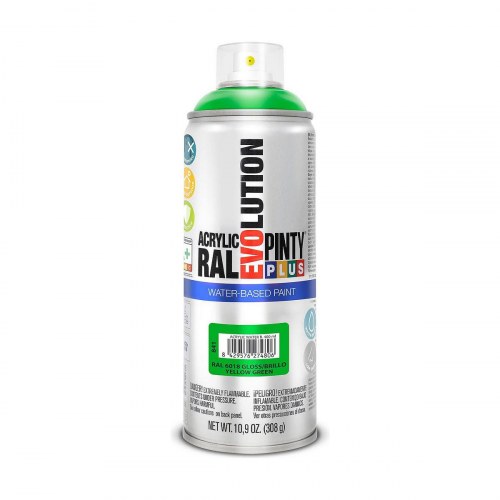 Spraymaling Pintyplus Evolution vandbaseret RAL 6018 Yellow Green 400 ml