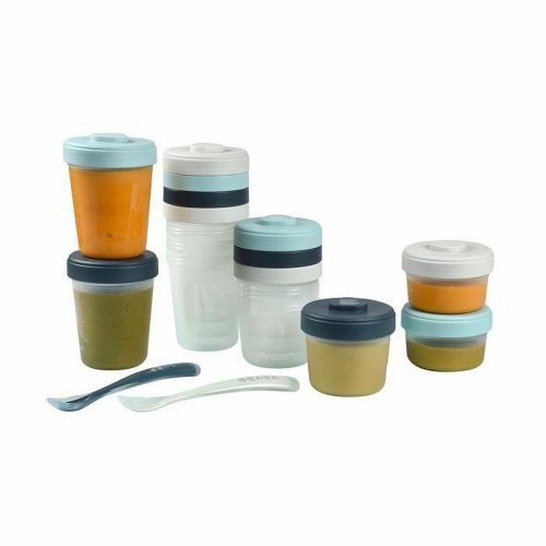 Babymad opbevaringssæt Béaba - 2×90 ml, 4×150 ml, 6×250 ml + ske