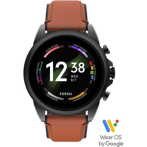 Smartwatch Fossil FTW4062 Sort Brun 1,28"