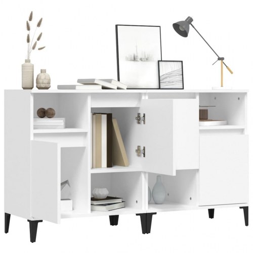 Skænke sæt - 2 stk. opbevaringsskabe 60×35×70 cm i hvidt konstrueret træ